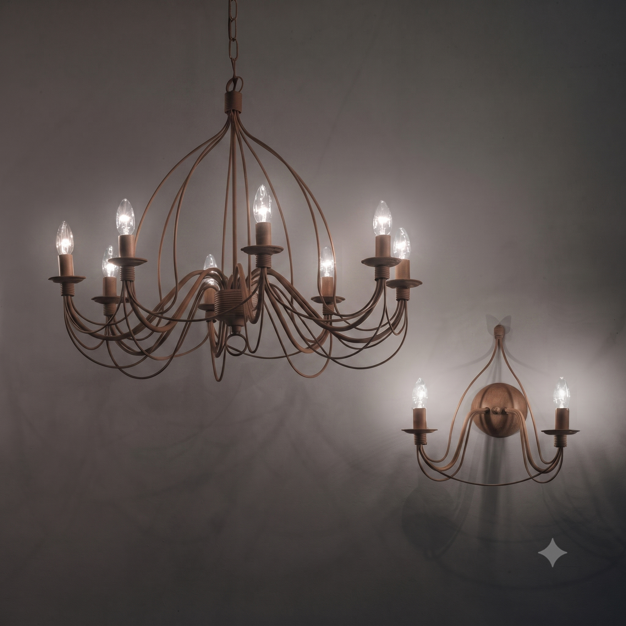 Zidna svjetiljka Ideal Lux CORTE AP2 – Ruggine Dekorativna rasvjeta