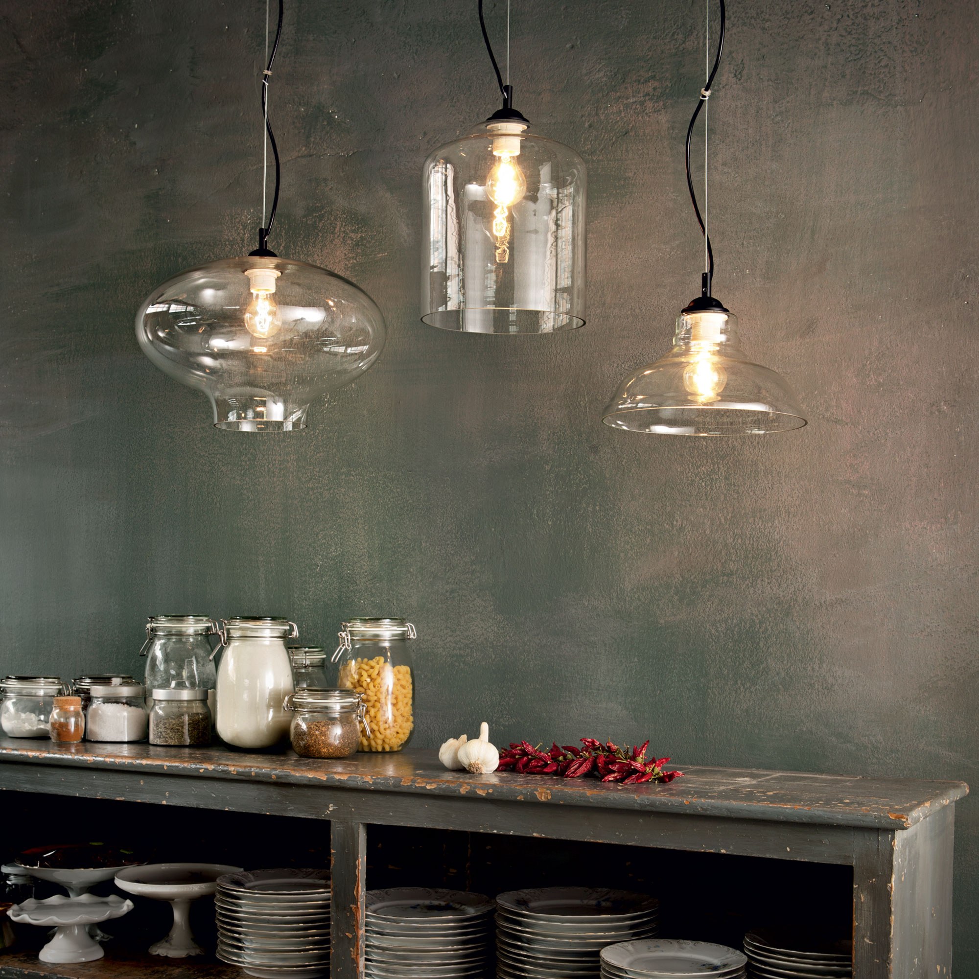 Visilica Ideal Lux BISTRO’ SP1 ROUND – Srebrna Moderne visilice