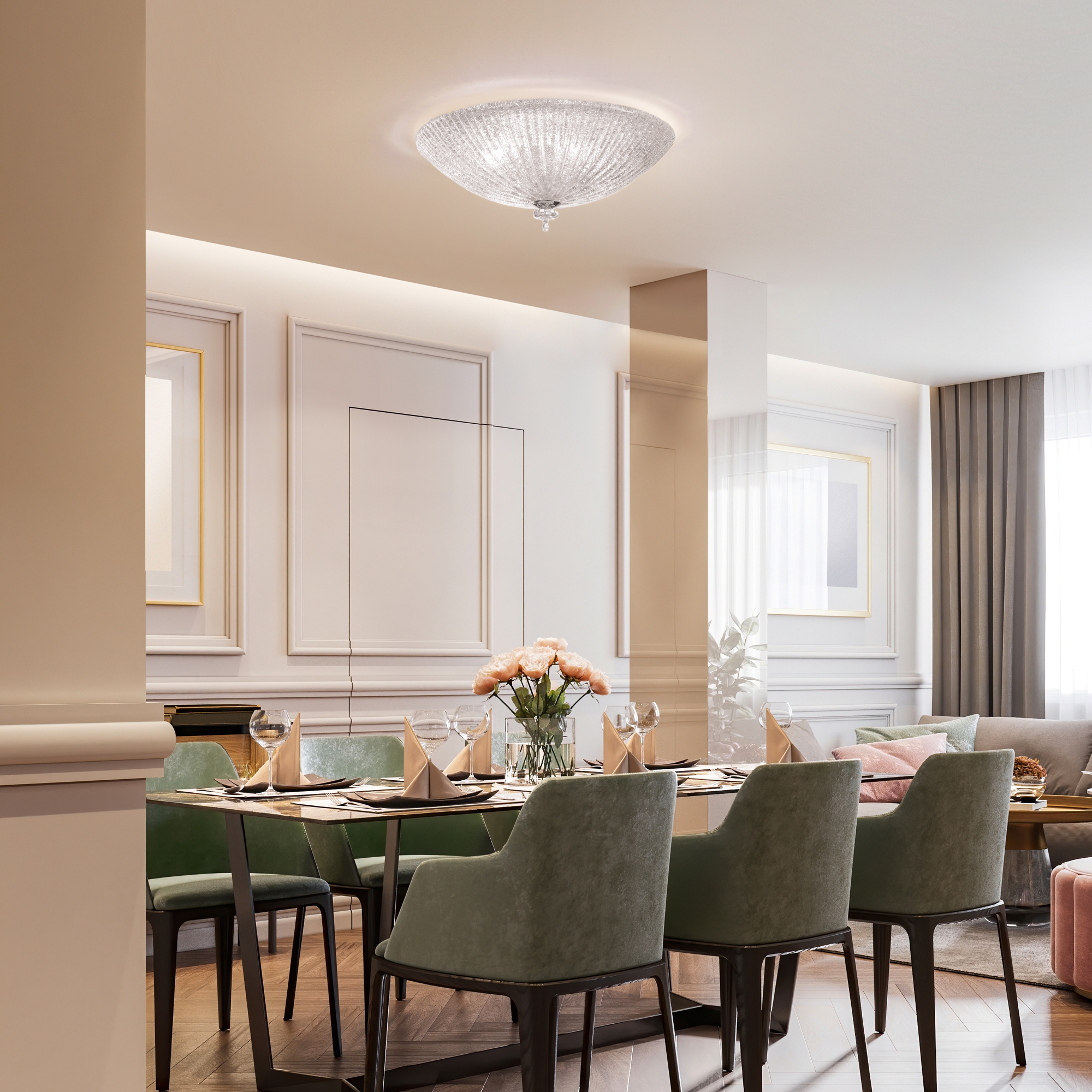Stropna svjetiljka Ideal Lux SHELL PL6 – Jantar Klasične plafonjere