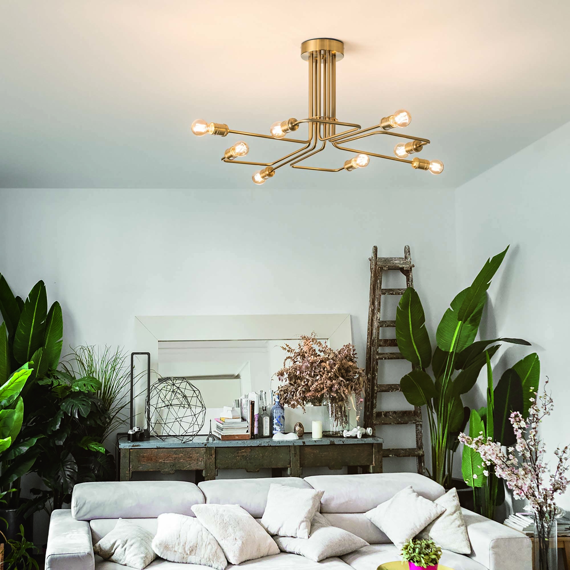 Stropna svjetiljka Ideal Lux TRIUMPH PL8 – Mjed Moderne plafonjere