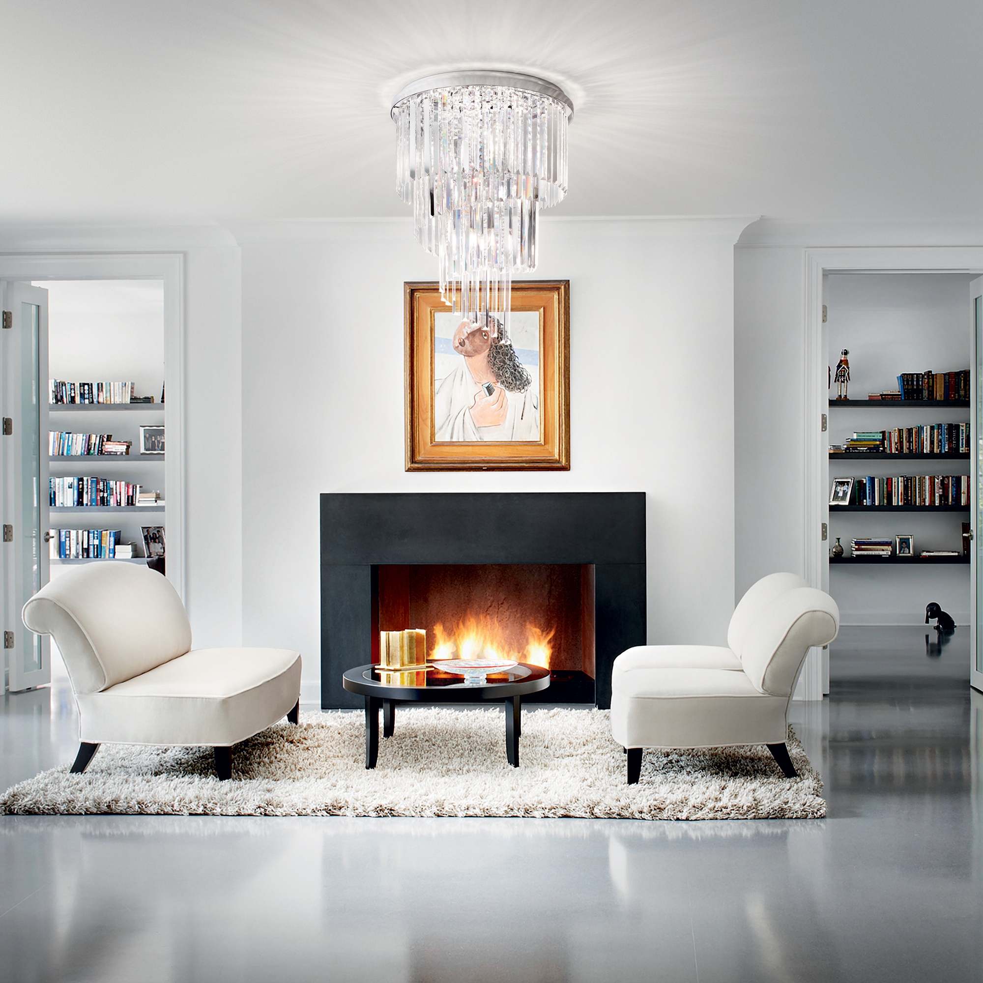 Stropna svjetiljka Ideal Lux CARLTON PL8 – Krom Klasične plafonjere