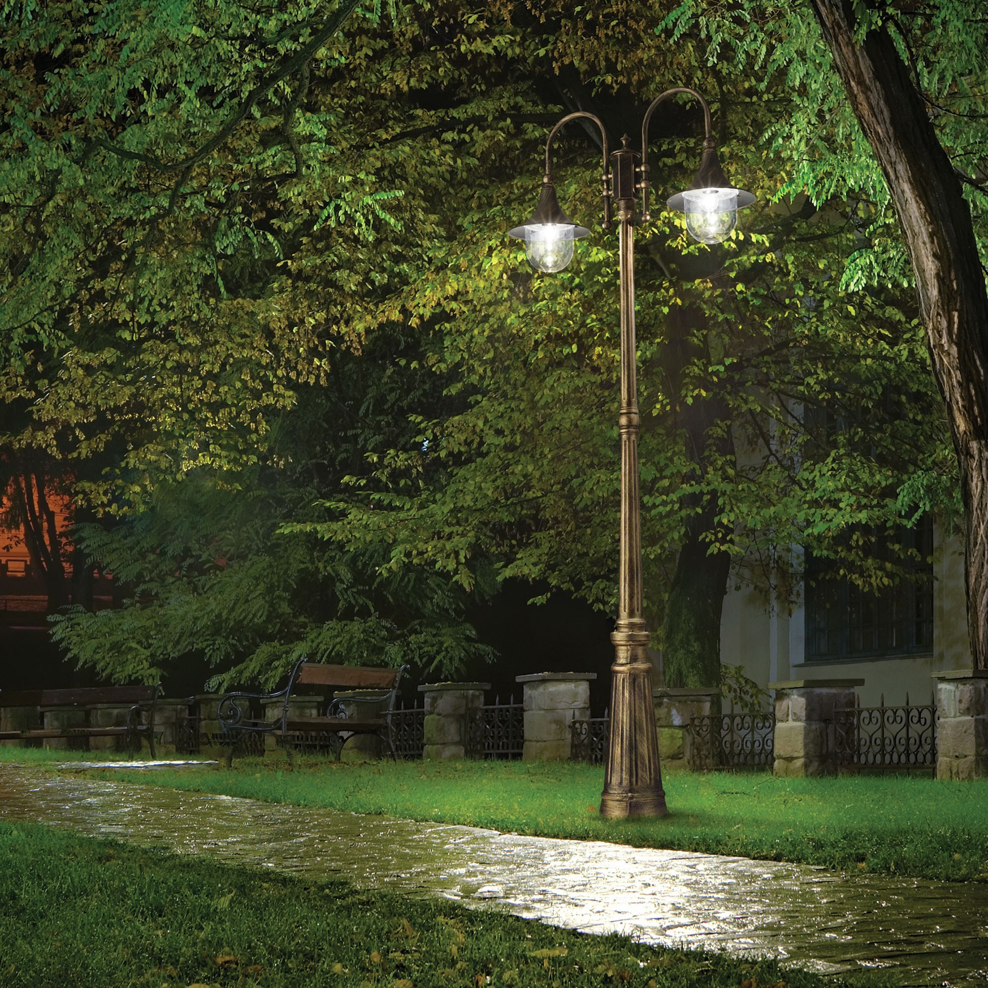 Vrtna rasvjeta Ideal Lux CIMA PT2 – Smeđa Rasvjeta za vrt