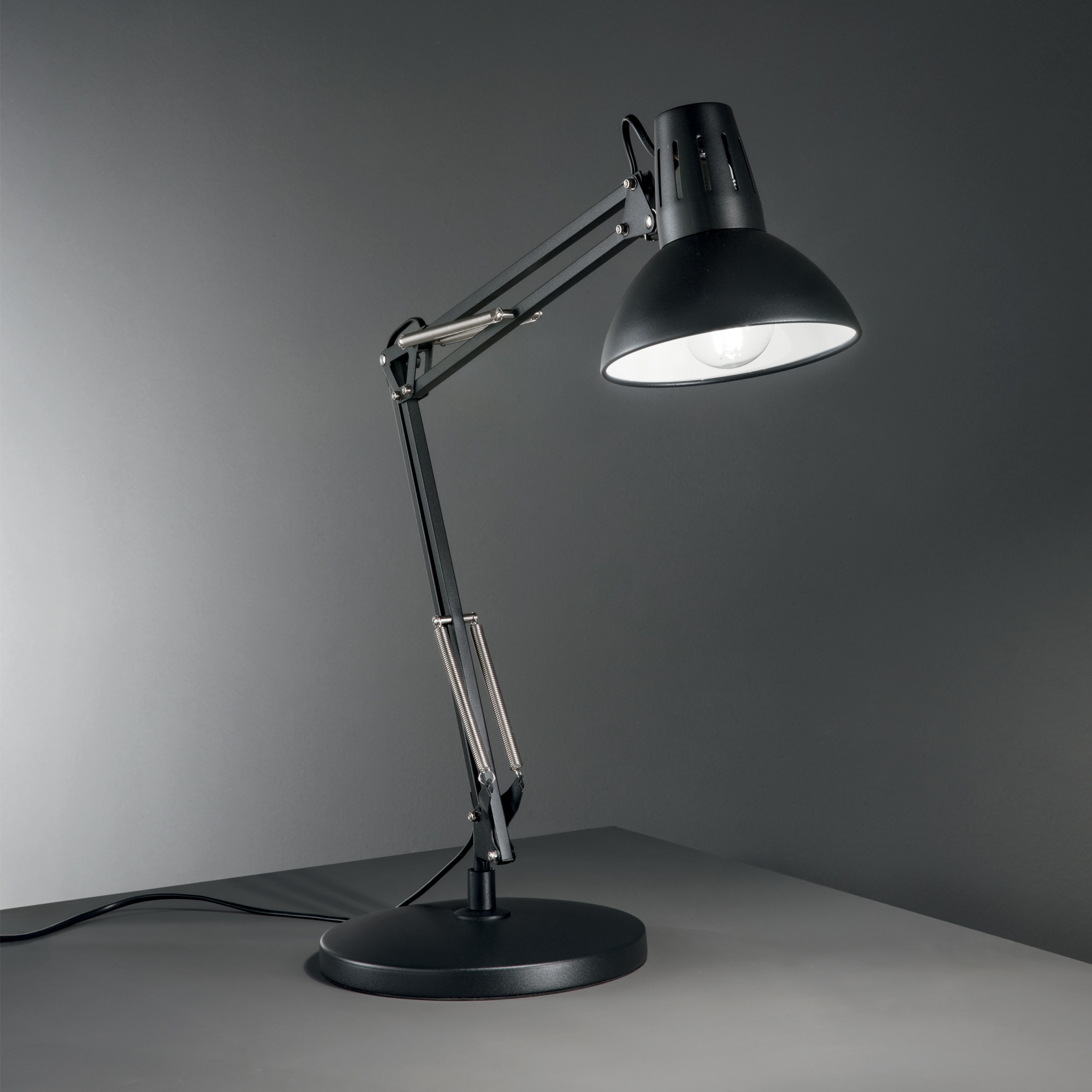 Stolna lampa Ideal Lux WALLY TL1 TOTAL BLACK – Crna Klasične svjetiljke