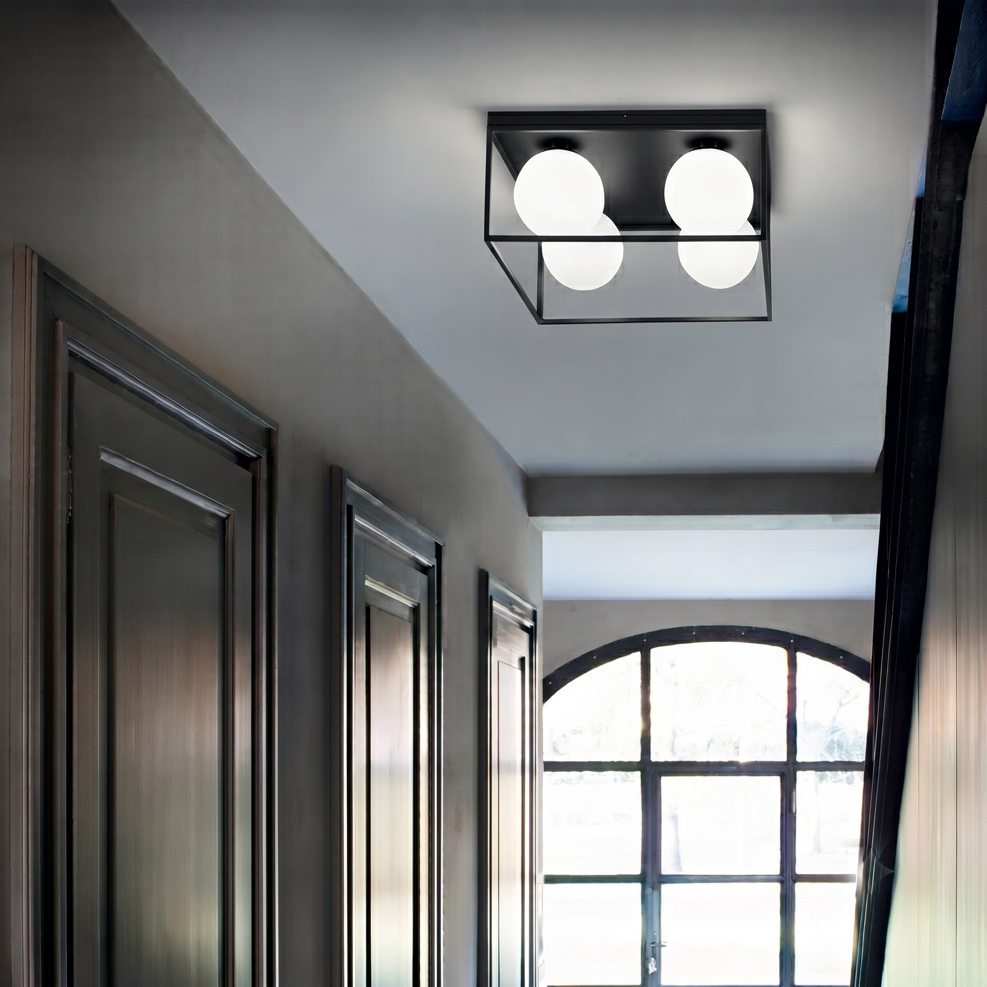 Stropna svjetiljka Ideal Lux LINGOTTO PL1 – Crna Moderne plafonjere