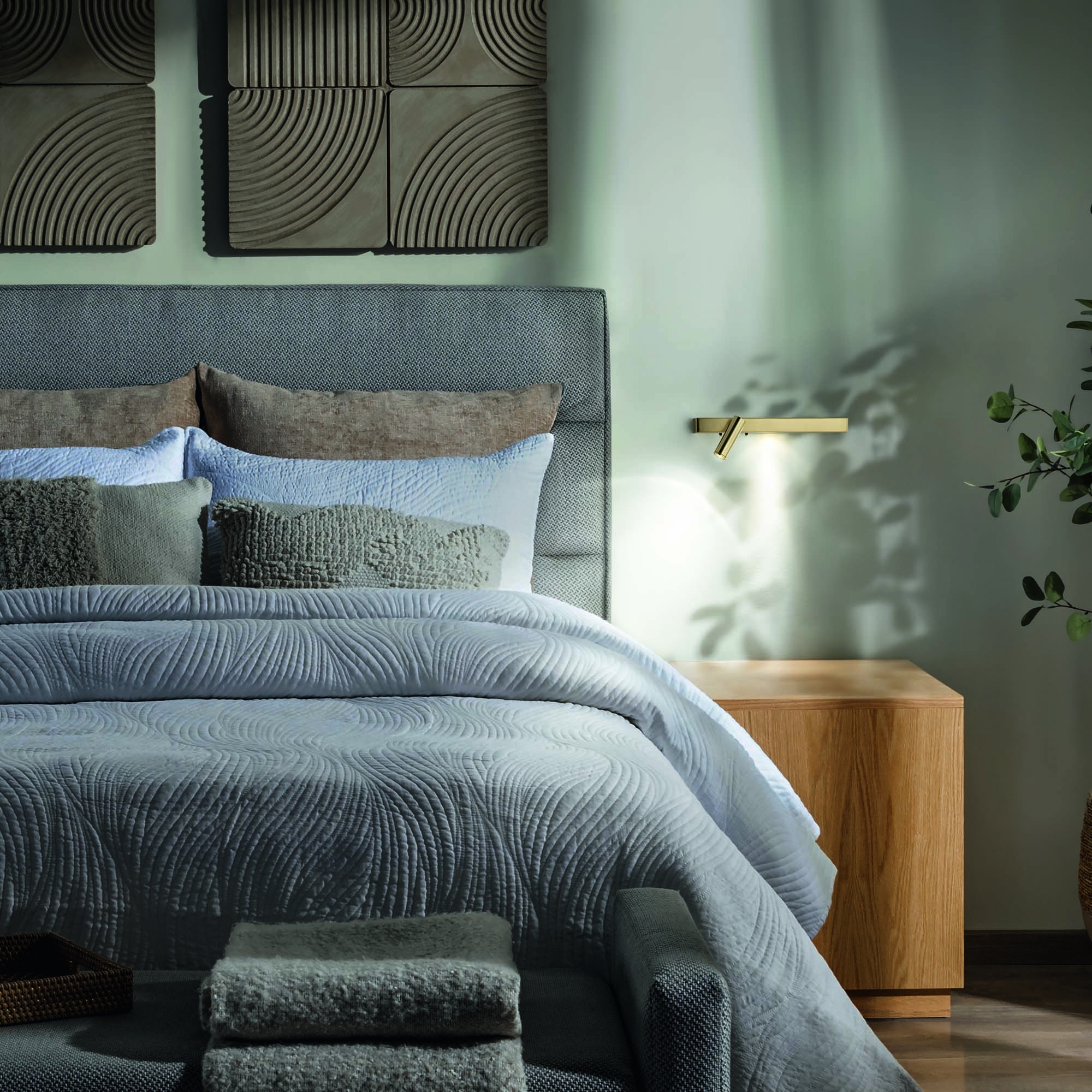 Zidna svjetiljka Ideal Lux BONNE NUIT-2 AP – Mjed Dekorativna rasvjeta