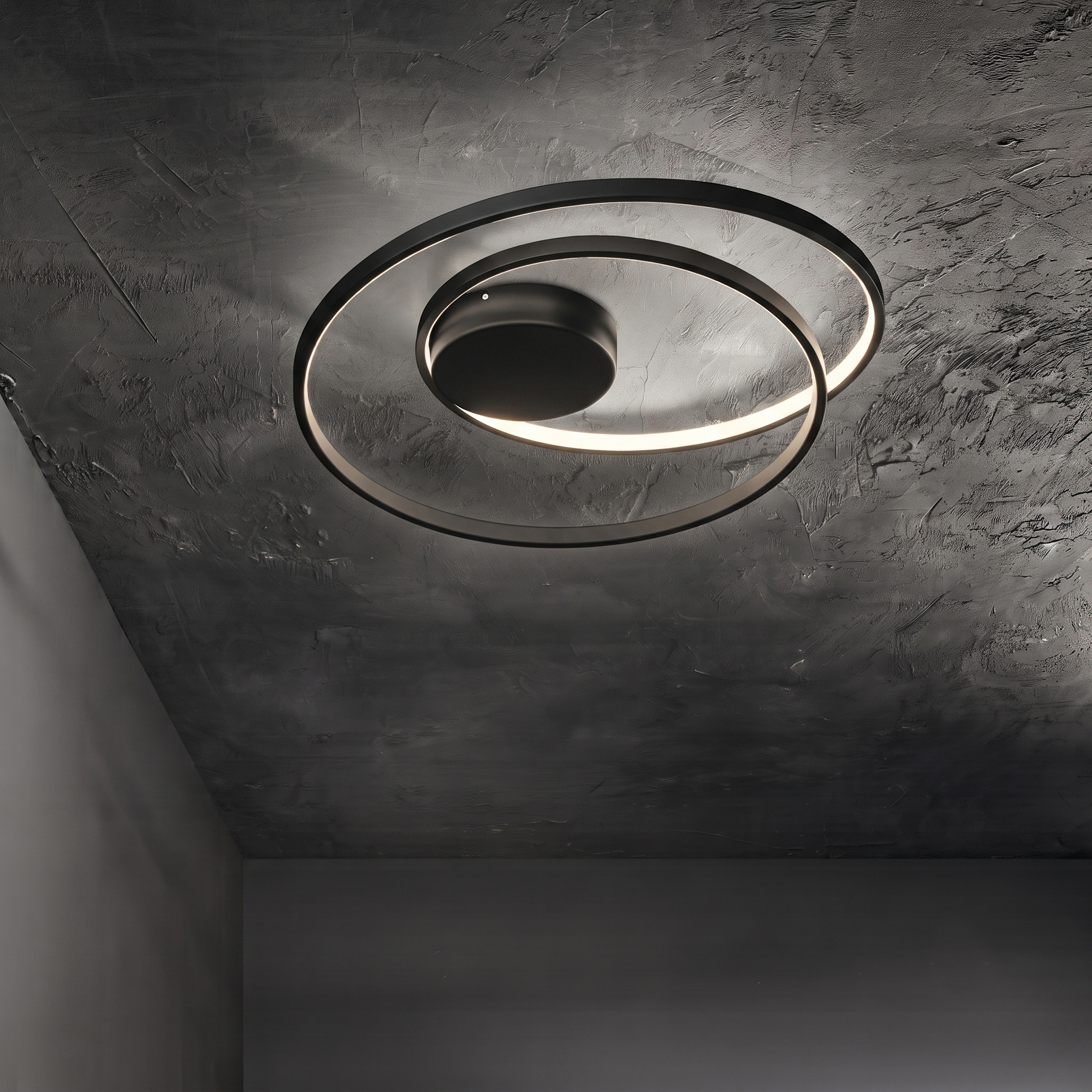 Stropna svjetiljka Ideal Lux OZ PL D060 ON-OFF 4000K – Crna Moderne plafonjere