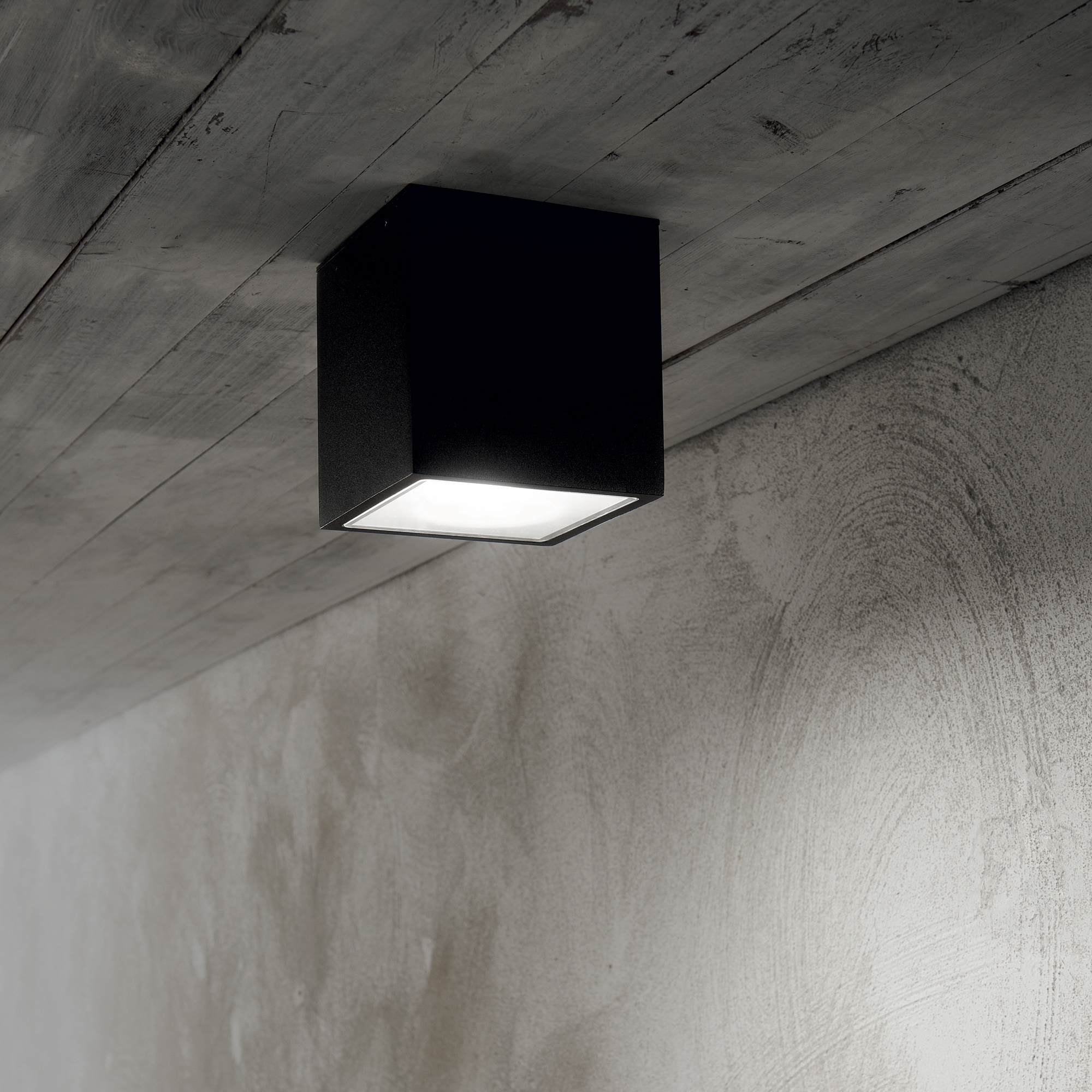 Stropna svjetiljka Ideal Lux TECHO PL1 D15 ROUND – Crna Nadgradna stropna svjetla