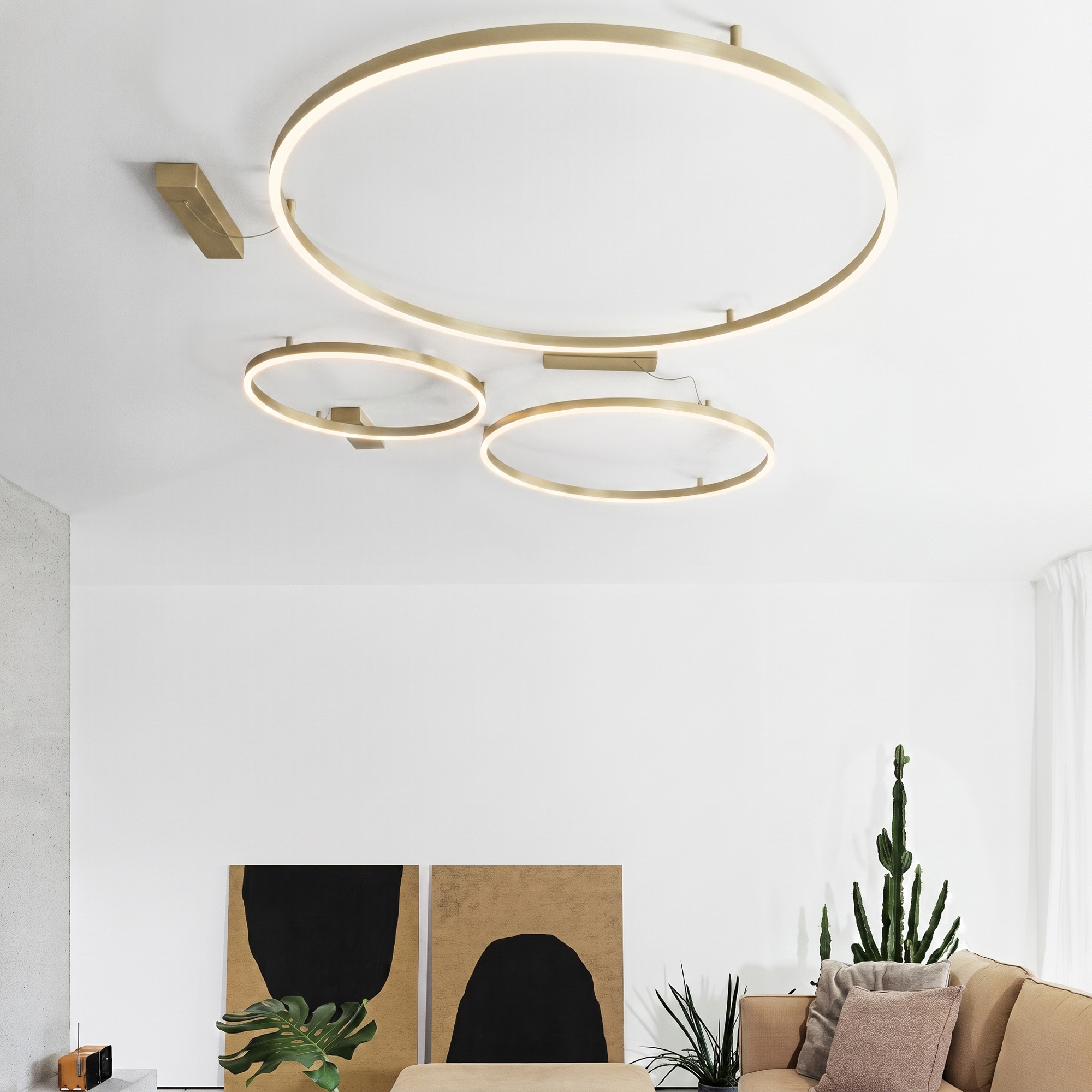Stropna svjetiljka Ideal Lux ORACLE SLIM PL D050 ROUND 3000K ON-OFF OT – Mjed Moderne plafonjere