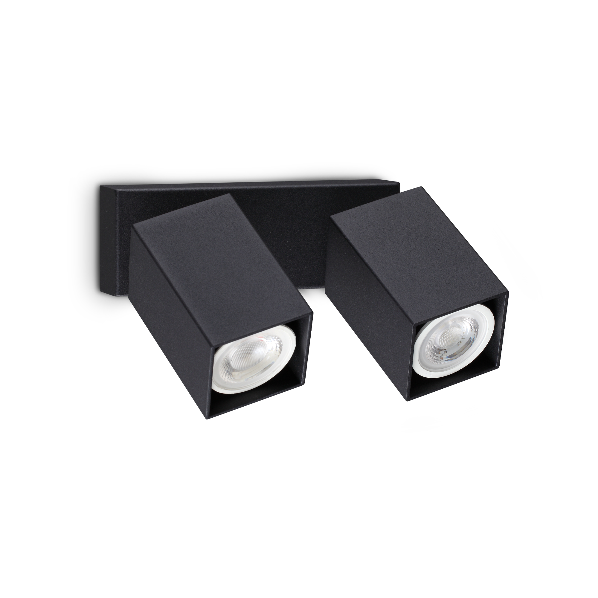 Zidna svjetiljka Ideal Lux DYNAMITE AP2 SQUARE – Crna Dekorativna rasvjeta