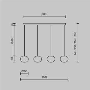 Visilica Maytoni Spume – Bijela – MOD542PL-L19WK Moderne visilice