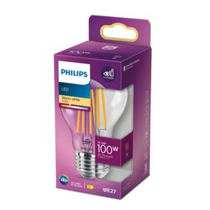 LED žarulja Philips A60 E27 10,5W (100W) 2700K prozirna – 76301500 E27