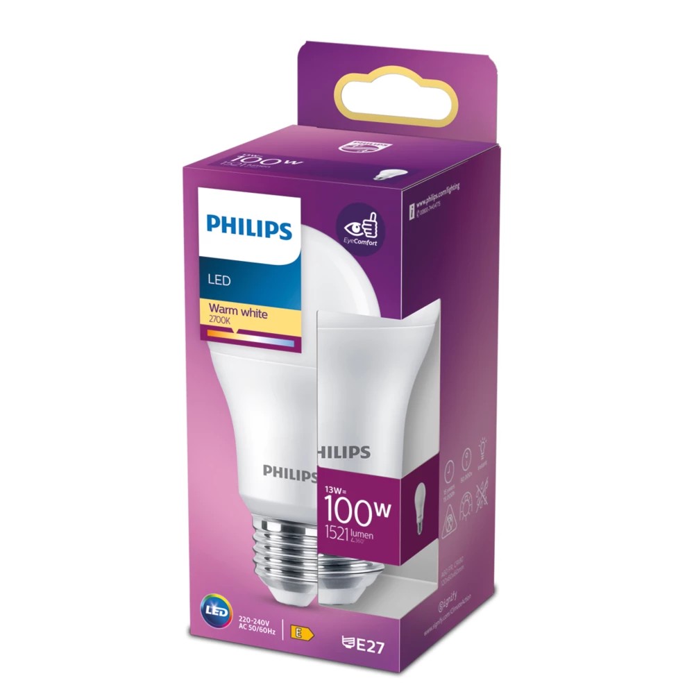 LED žarulja Philips A60 E27 13W (100W) 2700K mat – 32609500 E27 LED žarulja Philips A60 E27 13W (100W) 2700K mat – 32609500 E27
