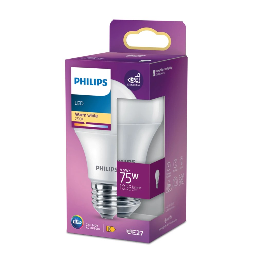 LED žarulja Philips A60 E27 9,5W (75W) 2700K mat – 32419000 E27 LED žarulja Philips A60 E27 9,5W (75W) 2700K mat – 32419000 E27