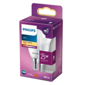 LED žarulja Philips P45 E14 2,8W (25W) 2700K mat – 30992000 E14