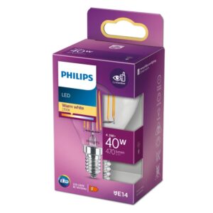 LED žarulja Philips P45 E14 4,3W (40W) 2700K prozirna – 76315200 E14 LED žarulja Philips P45 E14 4,3W (40W) 2700K prozirna – 76315200 E14